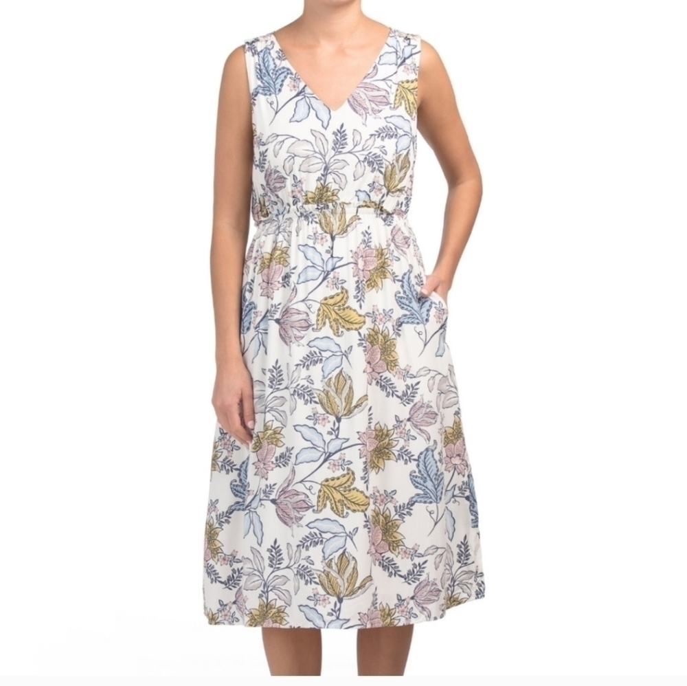 Rachel Zoe vintage floral print midi dress Size 8